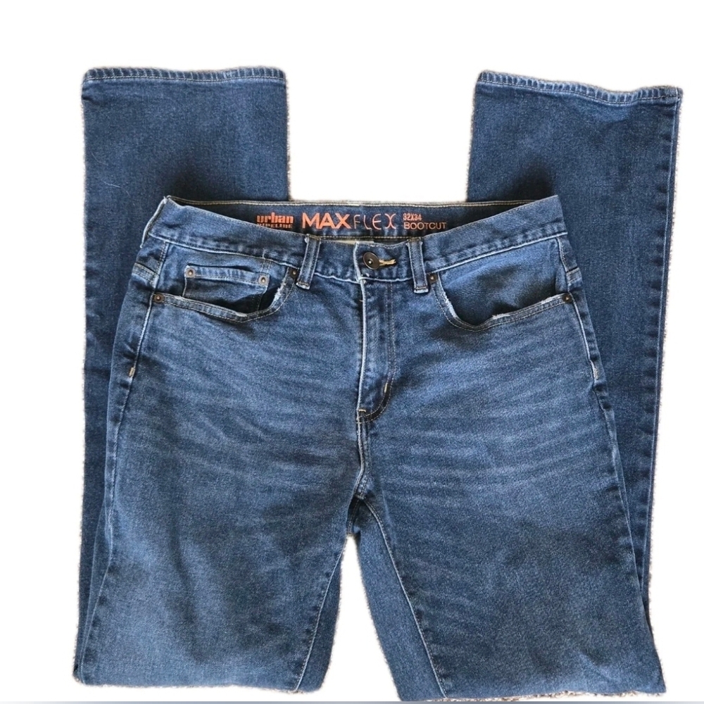 Urban Pipeline Jeans Mens 32x34 Blue Denim Bootcut Leg Medium Wash